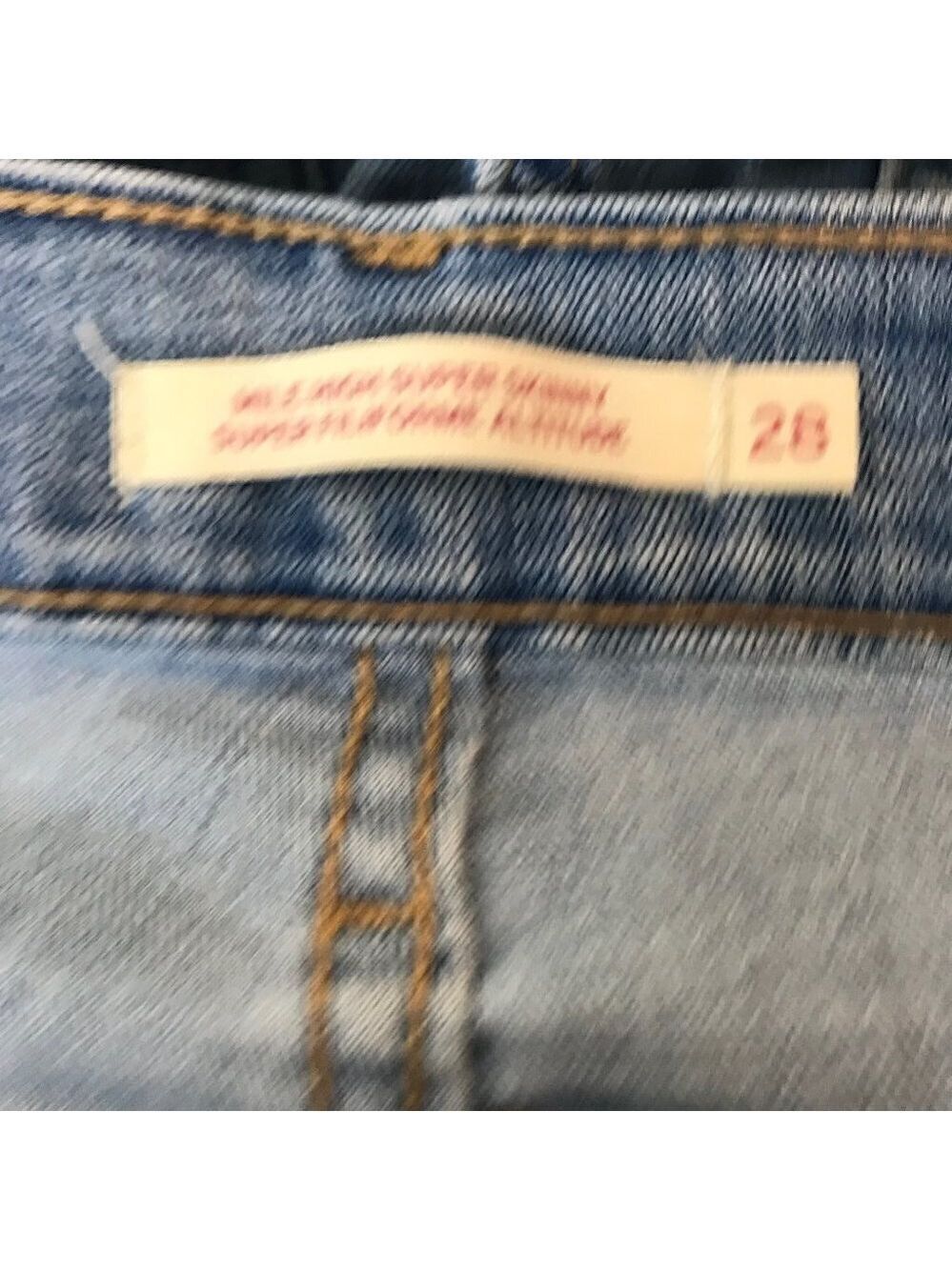 Levi's Mile High Super Skinny 5 Pocket Jeans Size 28 - Picture 3 of 9